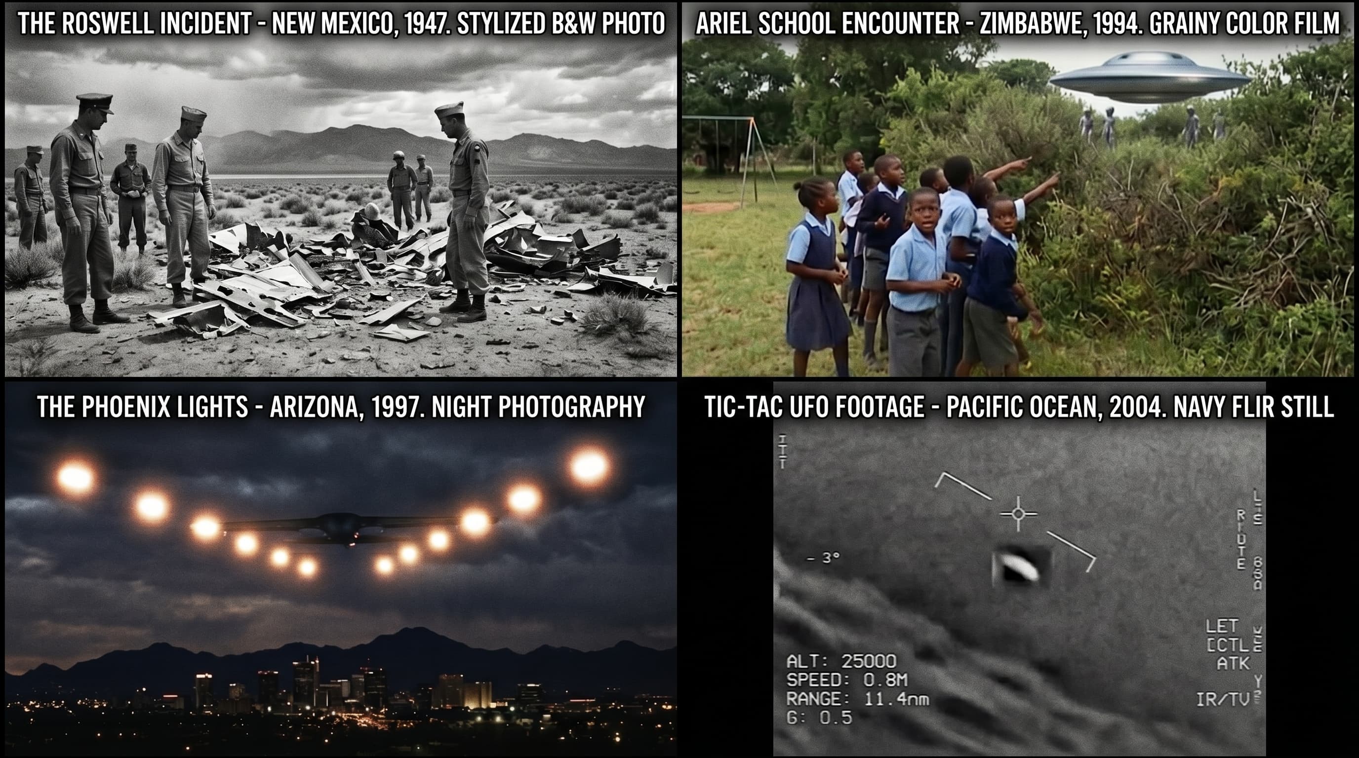 UFO case files montage